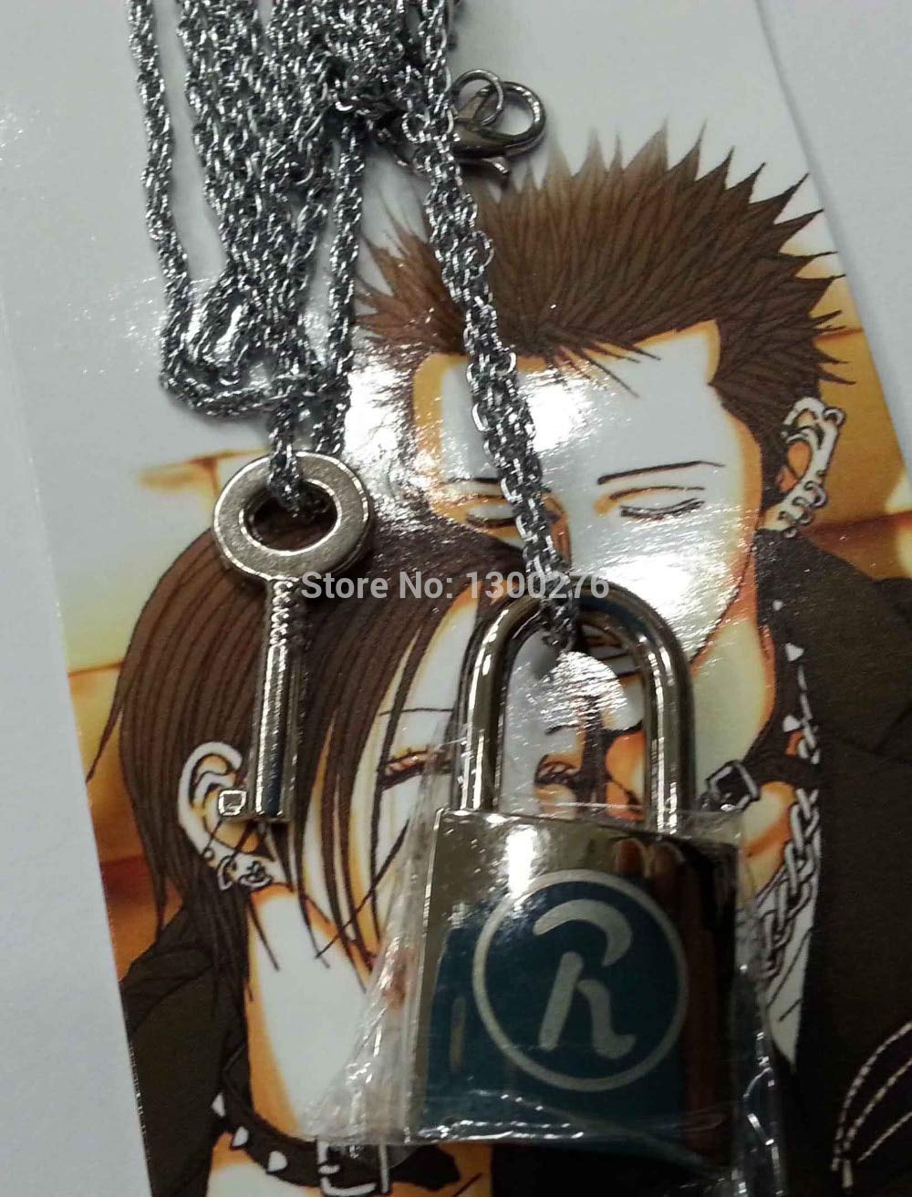 Davitu Anime Cosplay Costume Necklace hot Sales Ai Yazawa Nana Lover's Necklace Metal Fashion Key&Lock 2pcs/Set Alloy Necklace