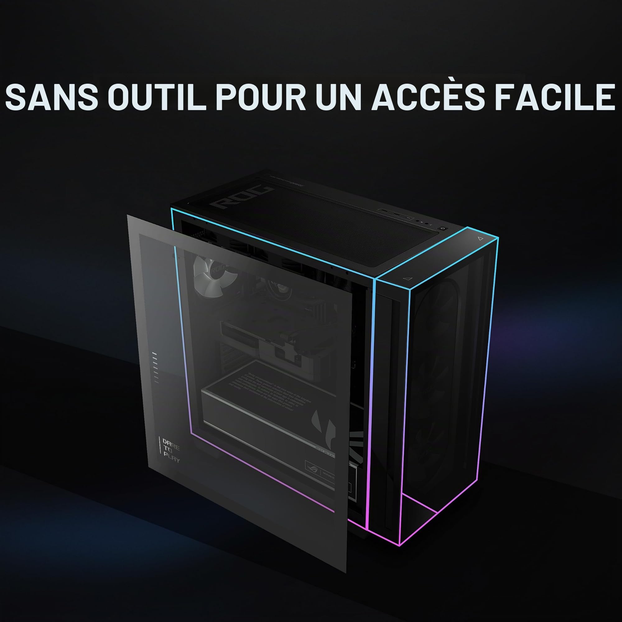 ASUS ROG G700 (2025), PC de Bureau, processeur Intel Core Ultra 7 265KF, NVIDIA GeForce RTX 5070, 1 to M.2 NVMe PCIe 4 SSD, 32 Go de RAM DDR5, Windows 11 Home, G700TF-MS776
