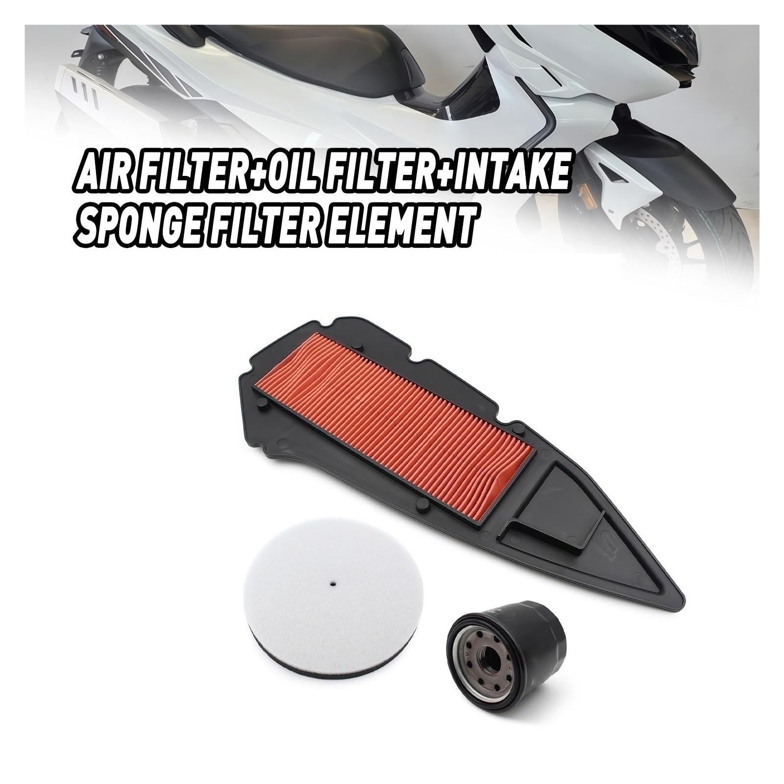 Filtro Aire Motocicleta Filtro De Aceite Aire para Motocicleta, Esponja Limpiadora Admisión Motor para Zontes ZT368M ZT368G ZT368K 368E 368D 368M 368G 368K ZT368E ZT368D
