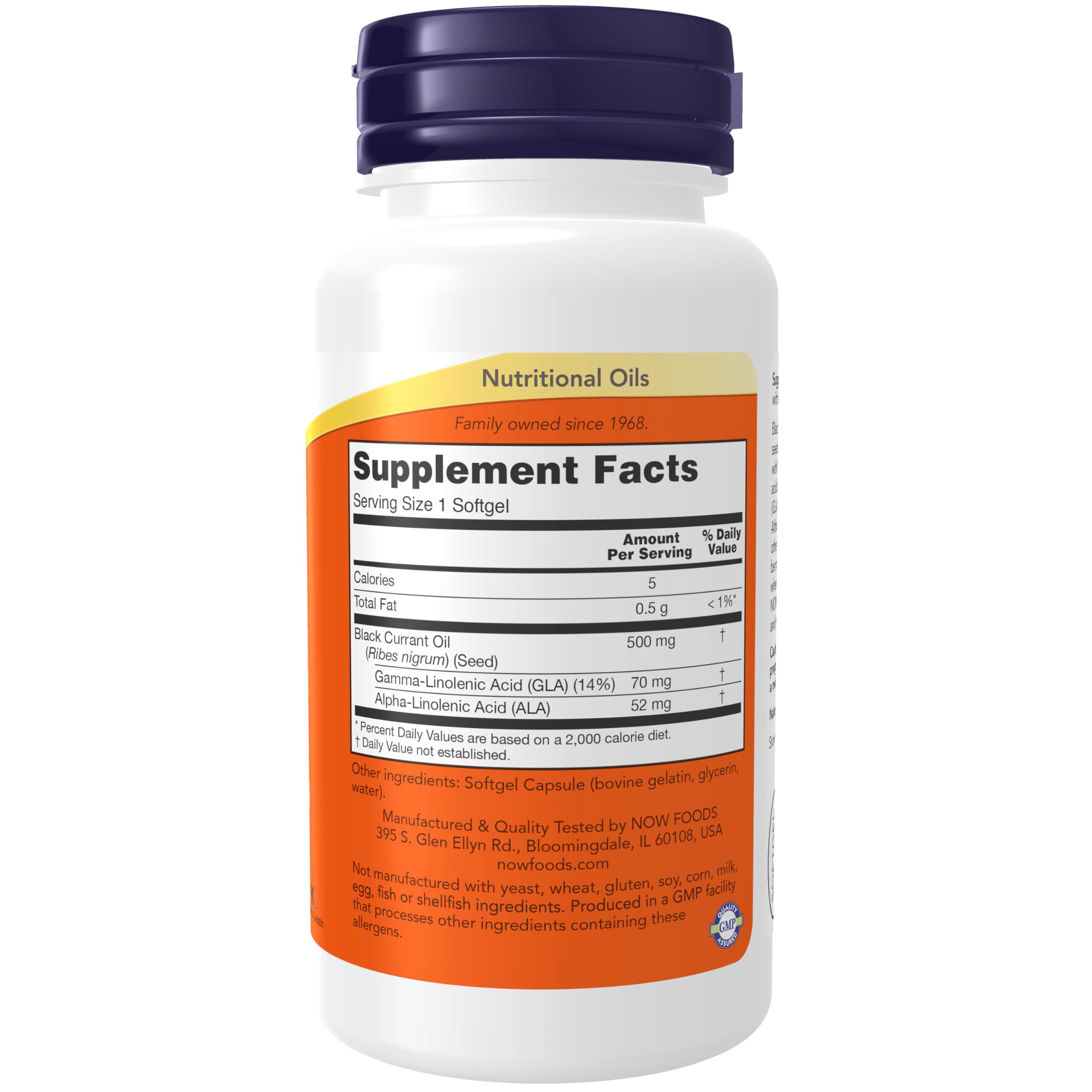 NOW Supplements, Black Currant Oil 500 mg with 70mg GLA, 100 Softgels — Amazon image 2