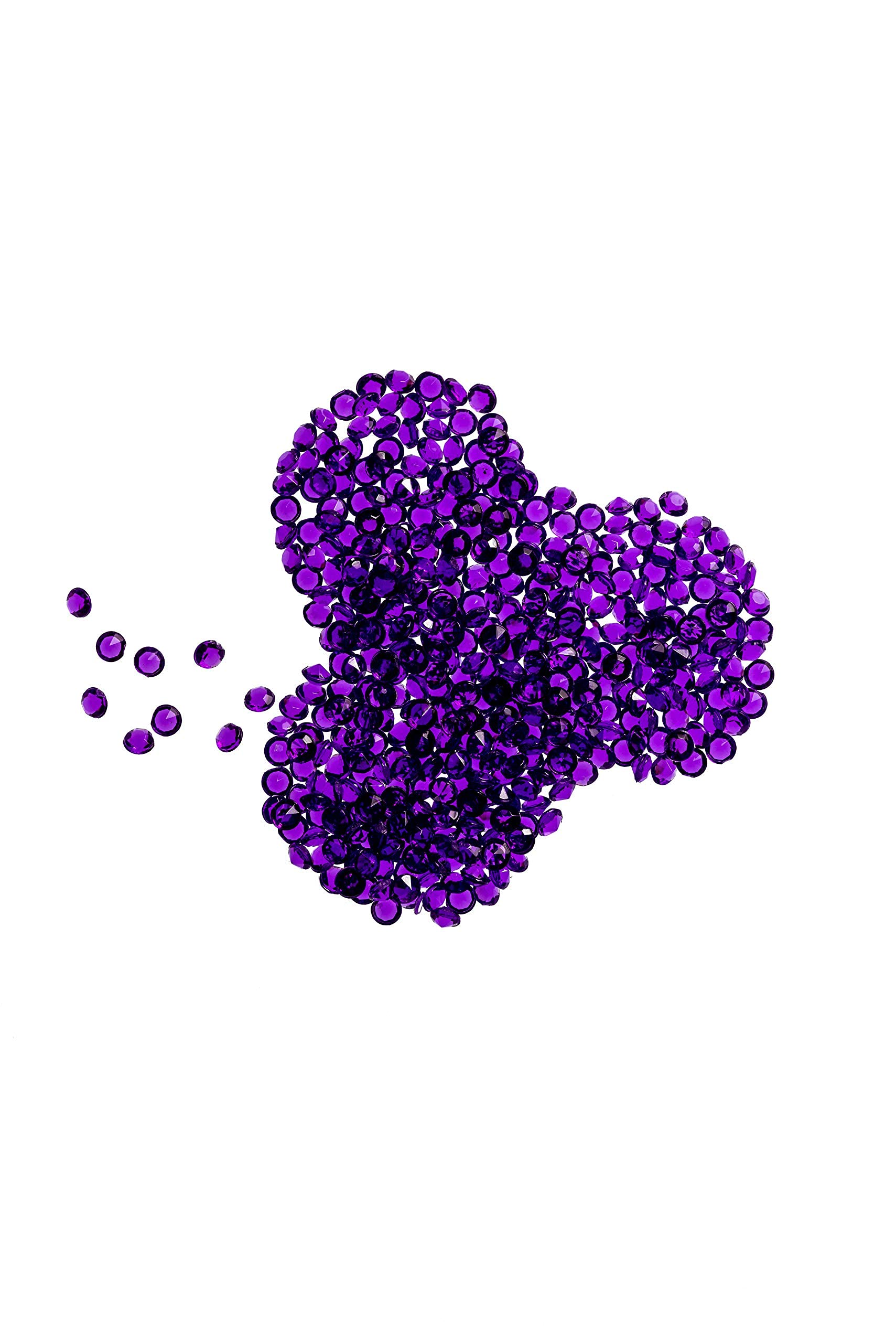 Trimming Shop Purple 4000pcs Bling Diamond Wedding Table Scatters Acrylic Crystals Rhinestones Confetti for Table Centerpiece Birthday Party Table Decoration Vase Filler Beads, 2.5mm