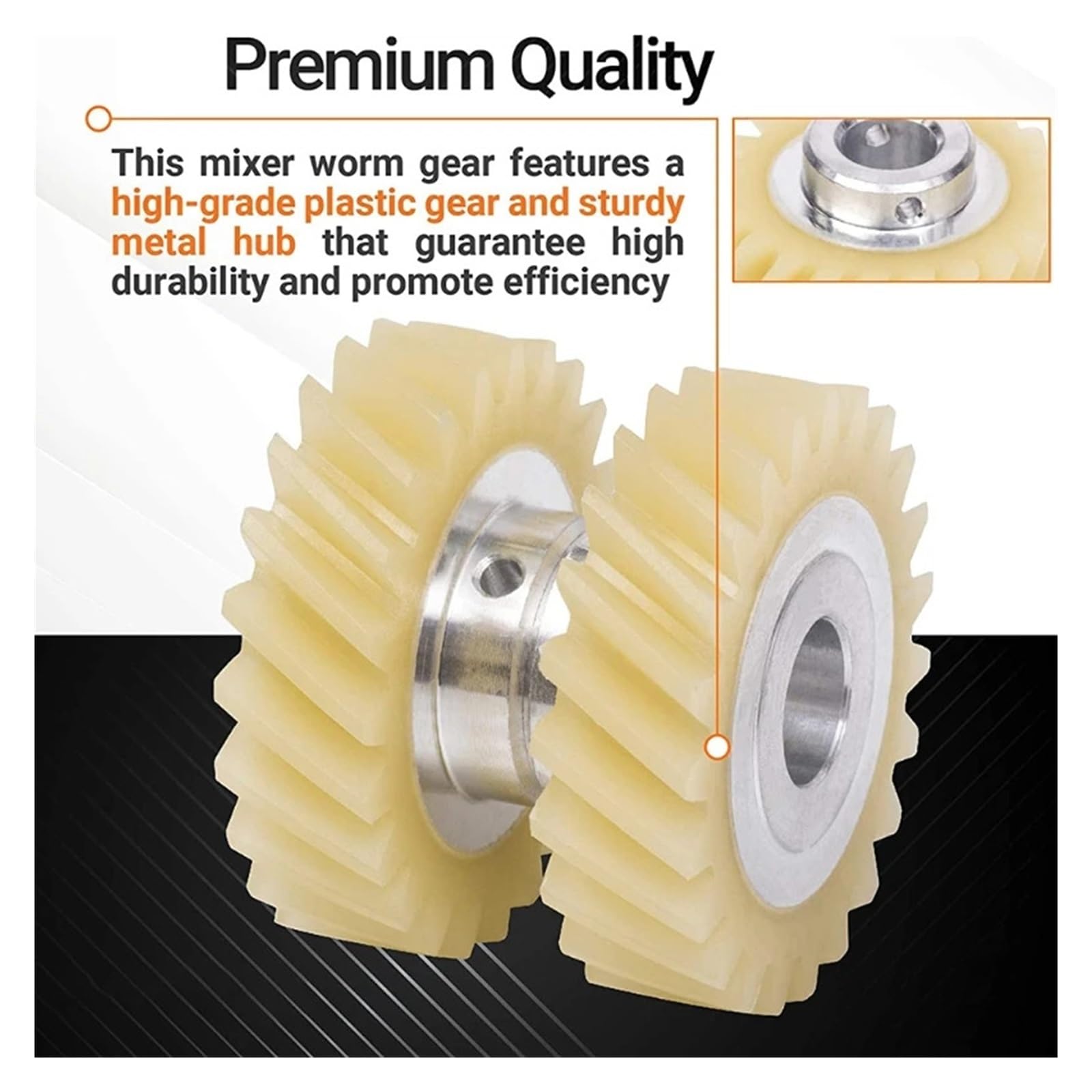 Mischer-Schneckengetriebe Für KitchenAid - Ersatz Für W10112253, 4161531, 4162897