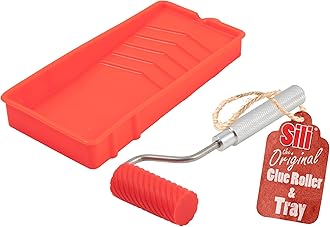 Sili Glue Roller with Sili Glue Tray for Arts Crafts Woodworking and Larger Projects