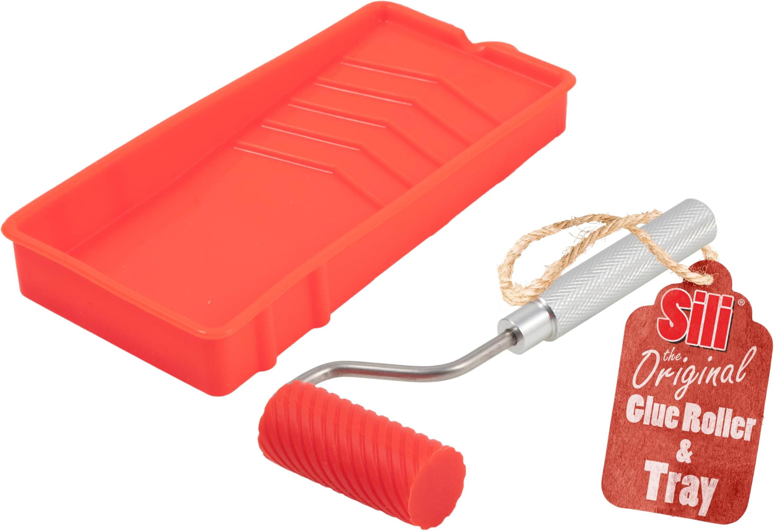 Sili Glue Roller with Sili Glue Tray for Arts Crafts Woodworking and Larger Projects
