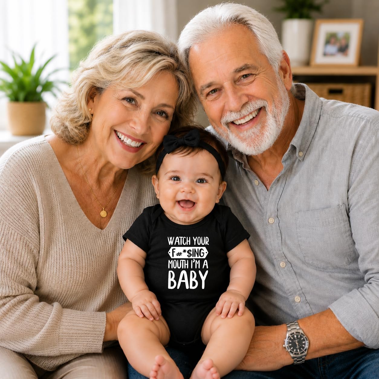 CBTwear Watch Your Mouth I'm a Baby Funny Baby Bodysuit