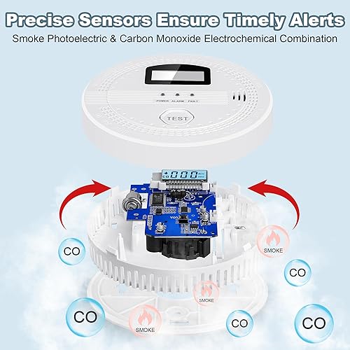 Miniatura 3 de Detectores de humo, detectores de monóxido de carbono, detectores de humo, alarmas de monóxido de carbono, alarmas de incendio alimentadas por