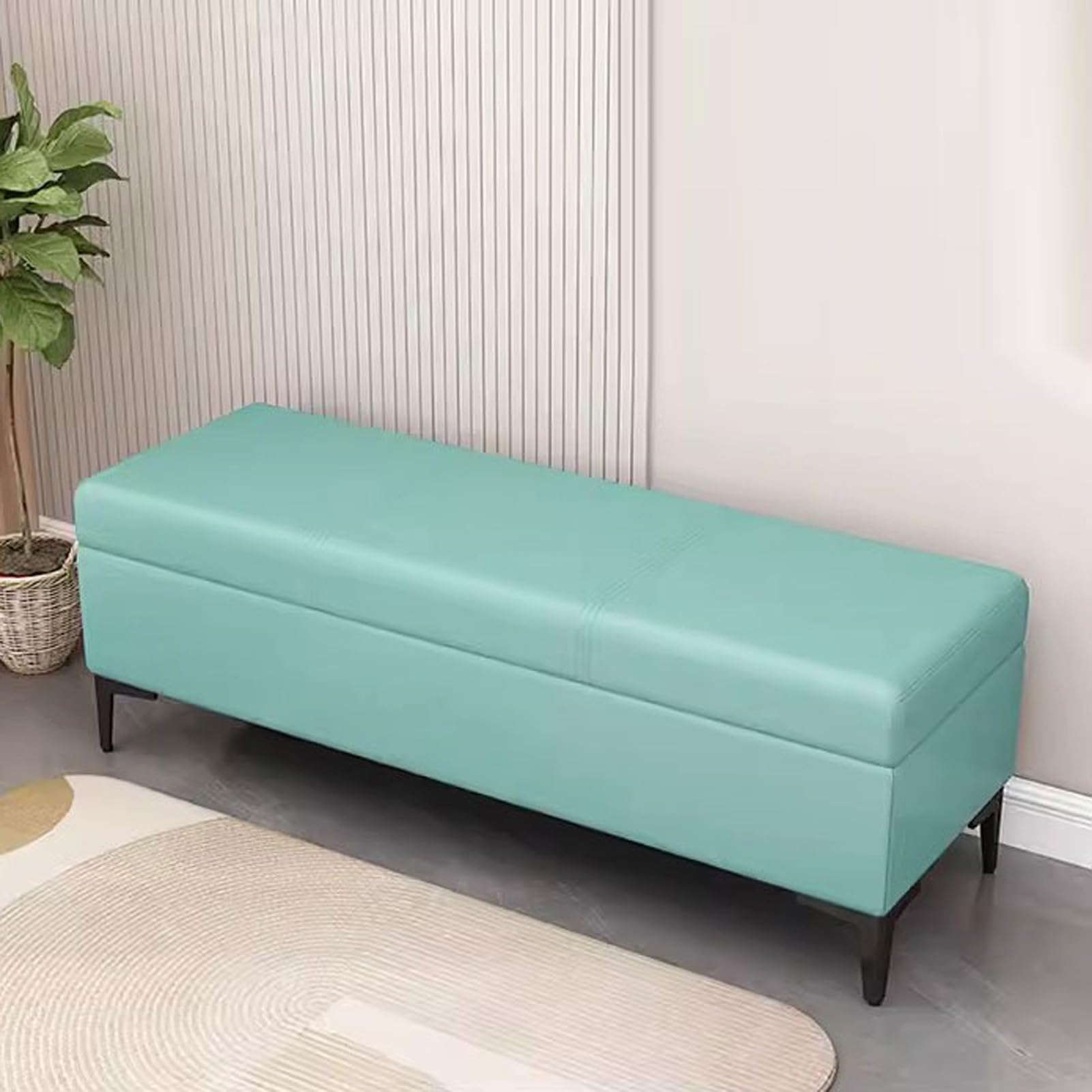 Banc à chaussures avec coffre de rangement pour entrée design