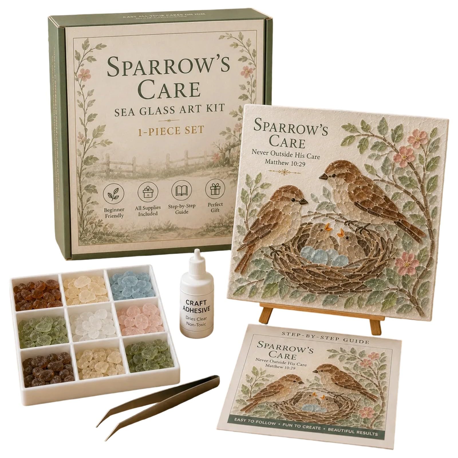 Timeless American Destinations Sea Glass Art Kit – DIY Mosaic Coastal Craft (J)