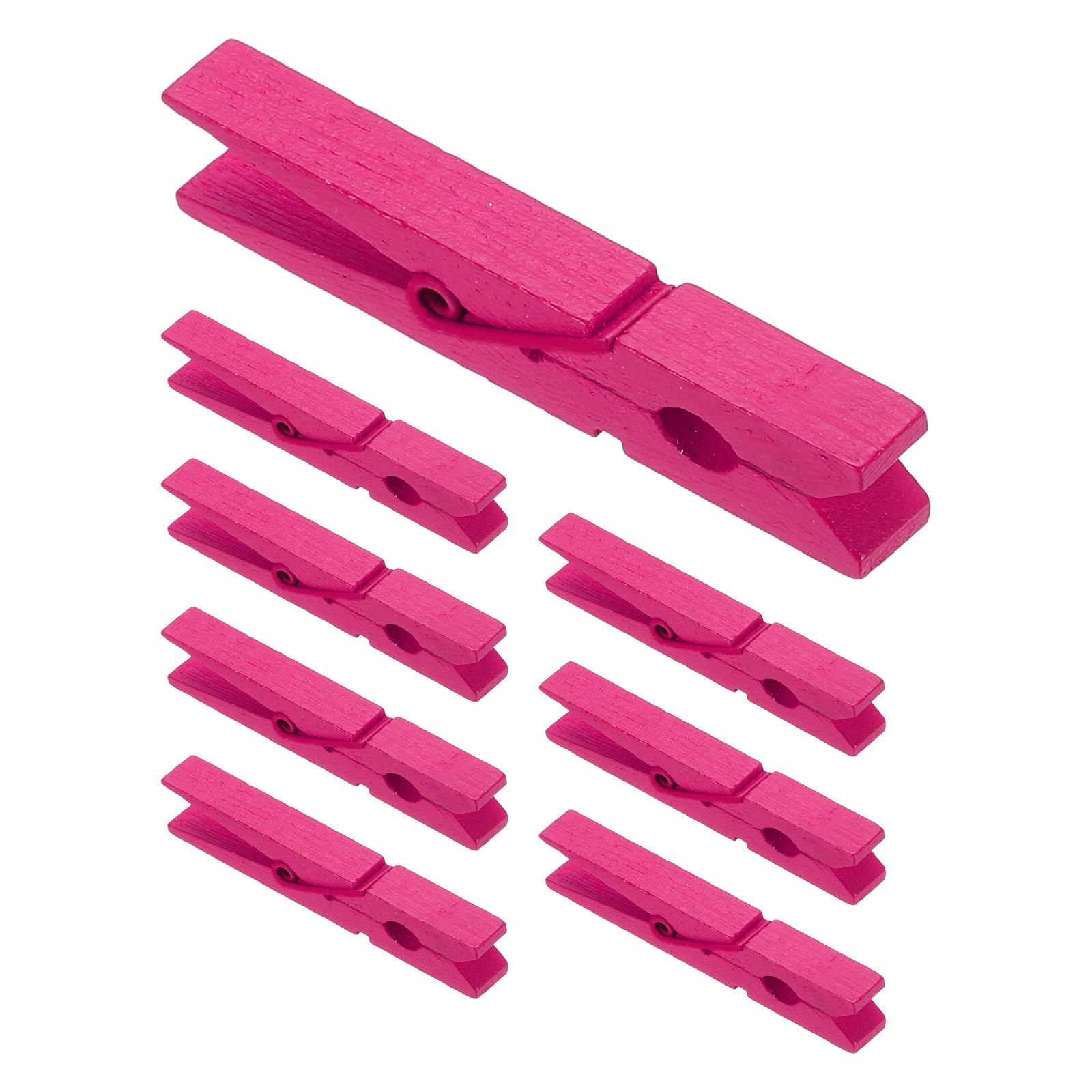 Pinces à linge en bois colorées PATIKIL 7 cm | 100 pièces rose et violet pour photos et déco