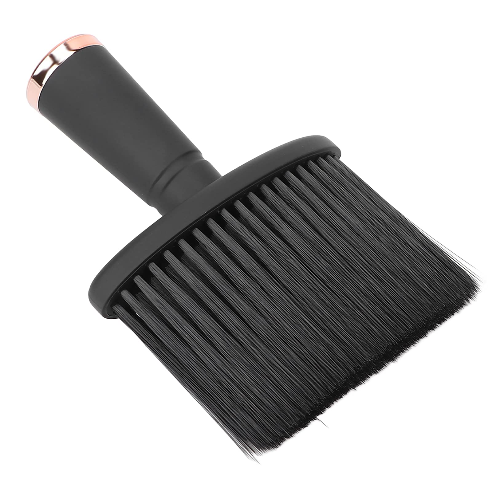 Brrnoo Spazzola per Capelli Barba Triturata in Nylon con Manico Nero Satinato a Setole Ordinate per Uso Domestico Barbiere