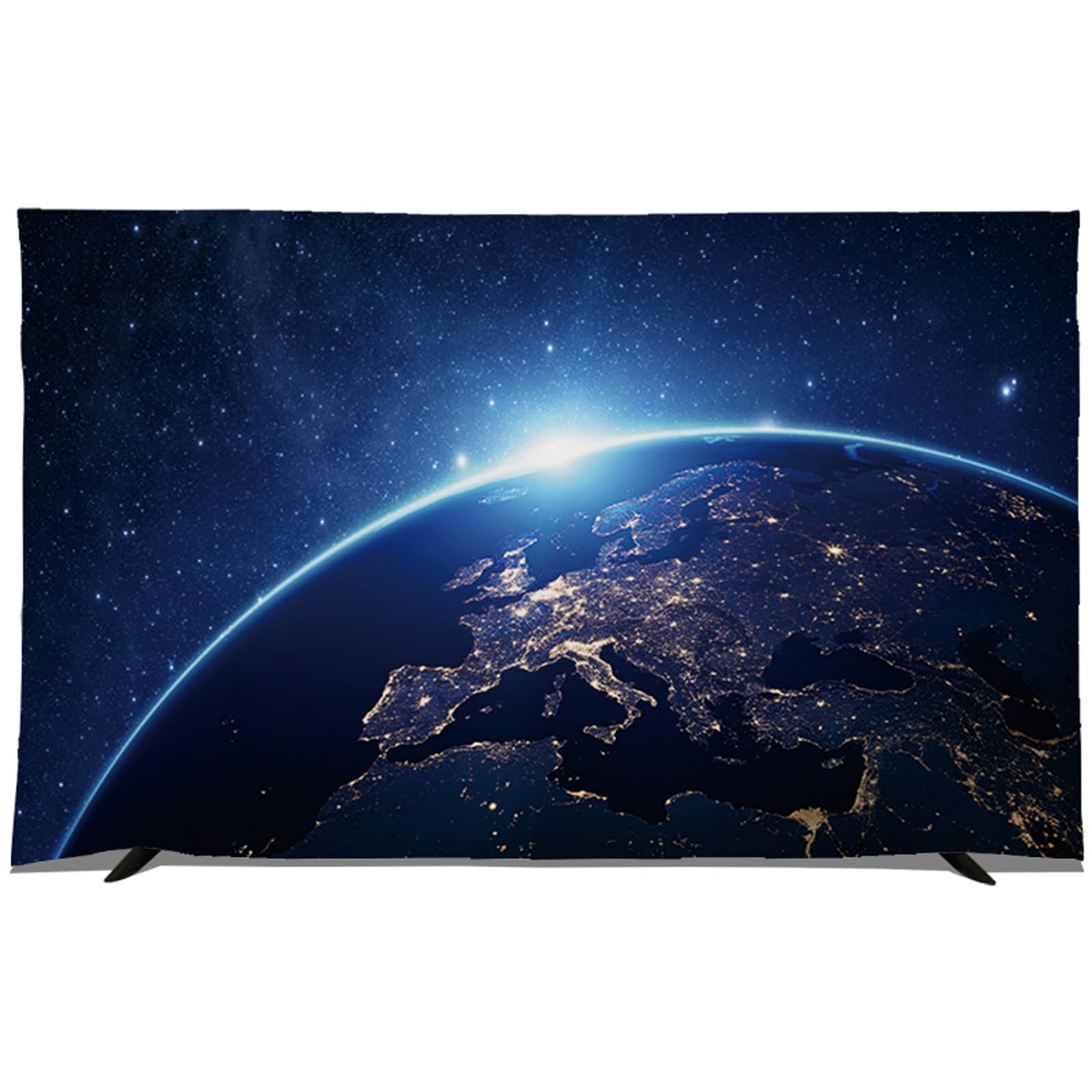 TV Dust Cover,TV Dust Cover Cloth,Television Covers Decorative,Indoor TVs Protective Covers Elastic,Dustproof Slipcover TVs Screen,Washable,Breathable,For 32 To 75 Inches