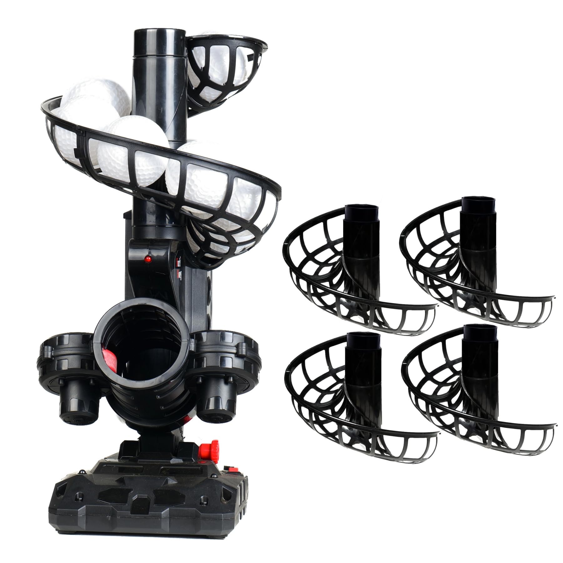 Furlihong 388BH Baseball Machine and Extendable Ball Chute Bundle