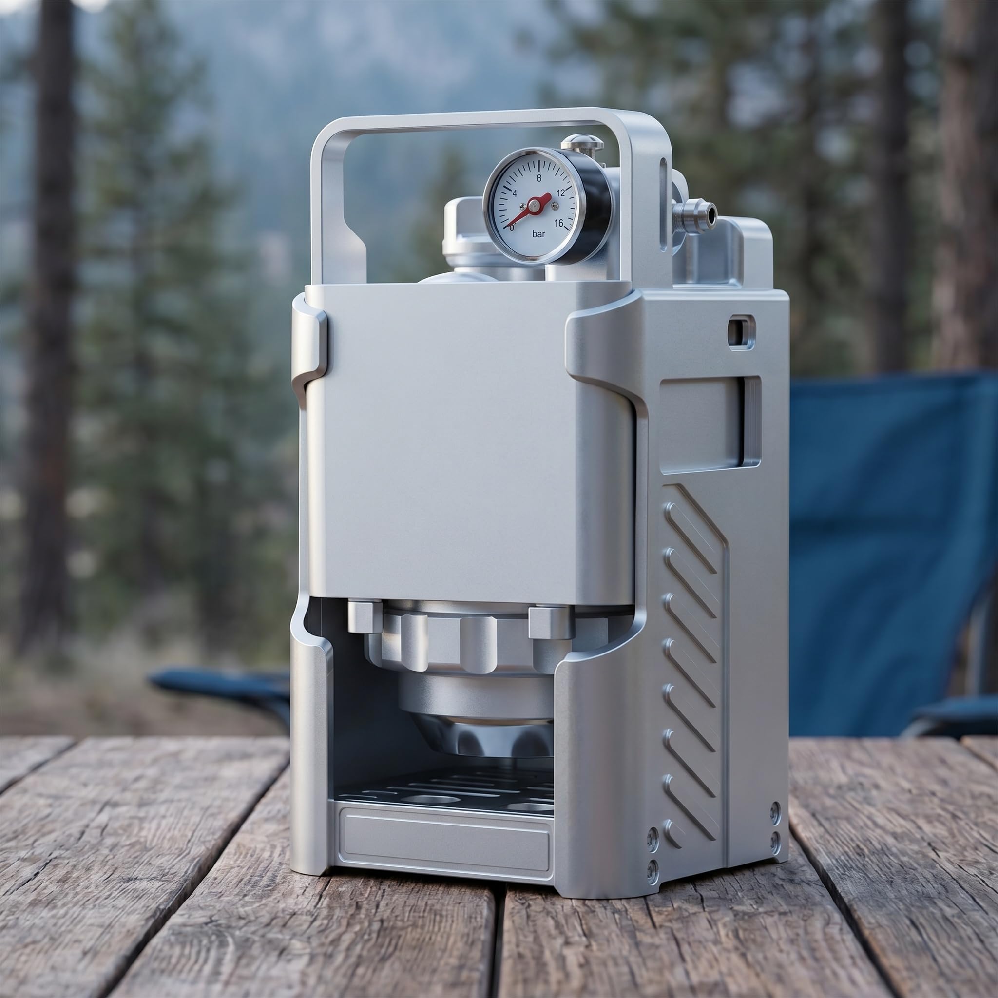 Macchina Per Caffè Espresso Pneumatica A 9 Bar, Con Gruppo Da 58 Mm E Senza Necessità Di Preriscaldamento; Dotata Di Termometro Per L'acqua, Manometro E Valvola Di Riduzione Della Pressione