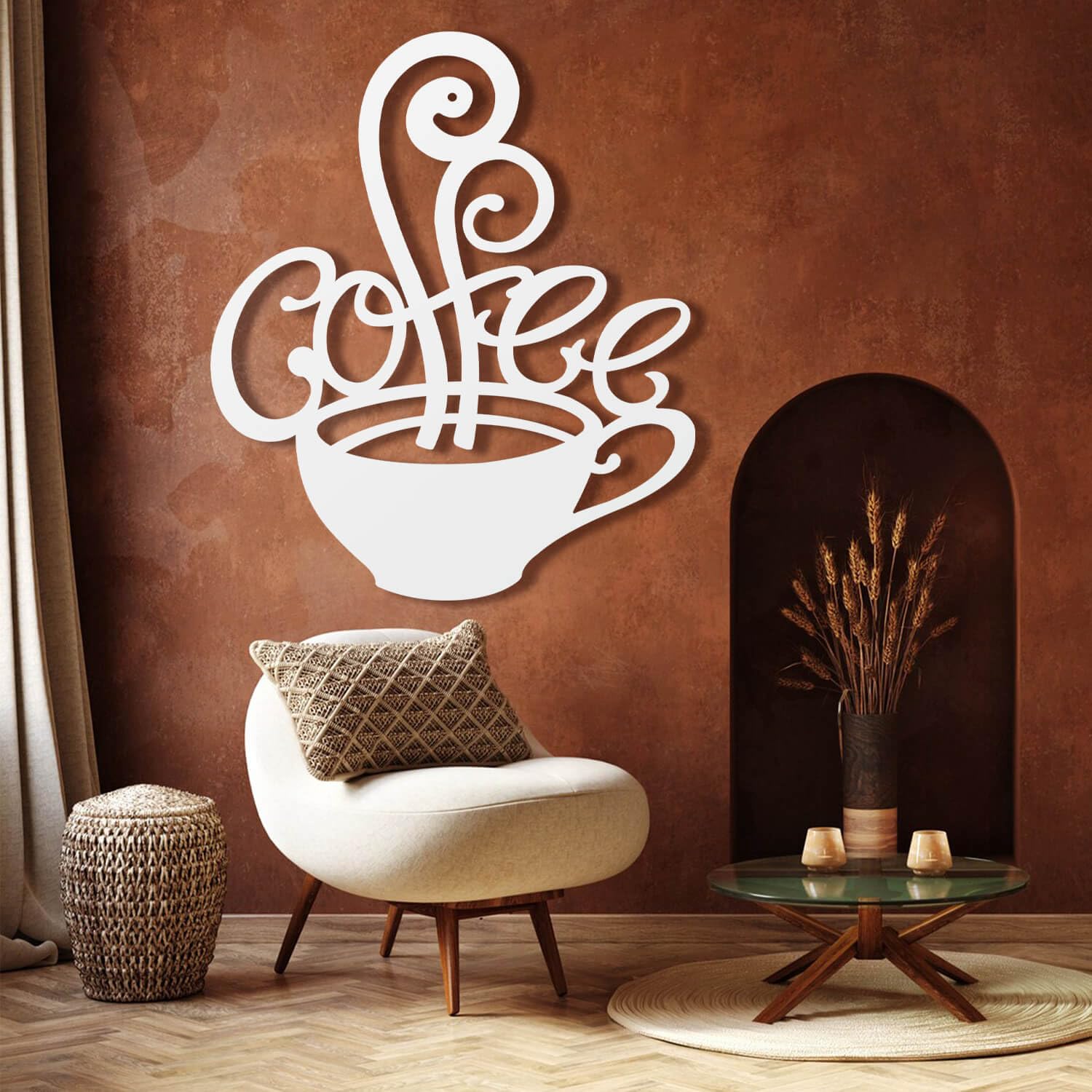 Décoration Murale en Métal pour Habiller un Mur Vide de Cuisine ou Salon