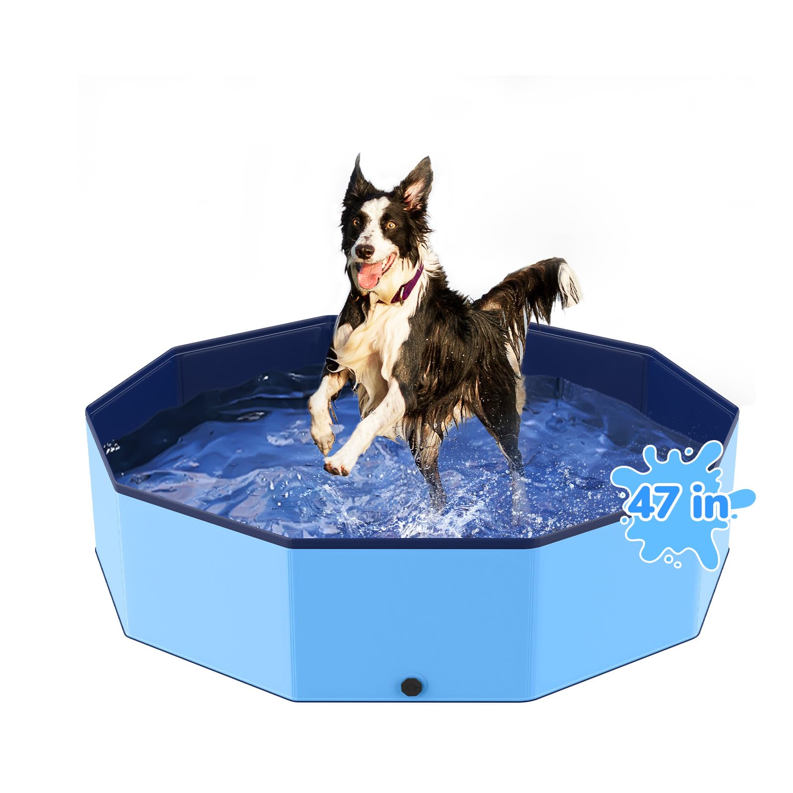 Bilibara 47 Inch Foldable Dog Pool