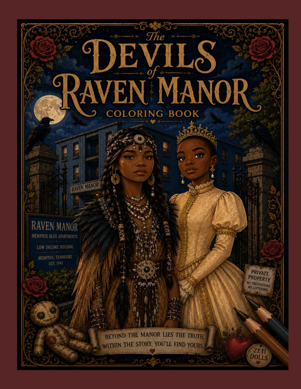 The Devils of Raven Manor Coloring Book