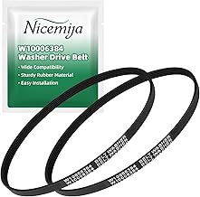 2 Pack W10006384 Washer Drive Belt Compatible with Whirlpool Kenmore Maytag Top Load Washing Machines, Replacement Part for WPW10006384 AP6014712 PS11747978