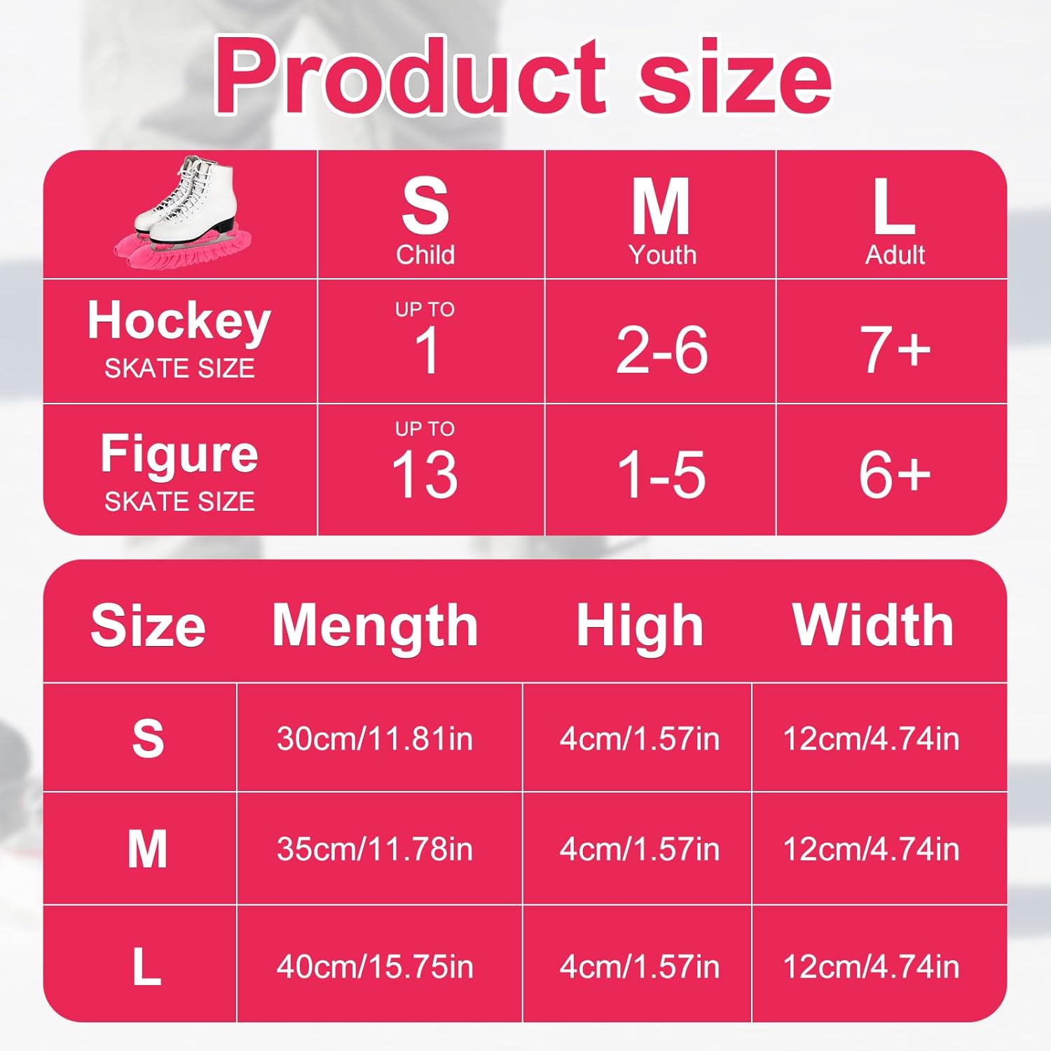 アイススケートブレードカバー、アイススケートガード ホッケースケートカバー フィギュアスケートカバー スケートブレードプロテクター