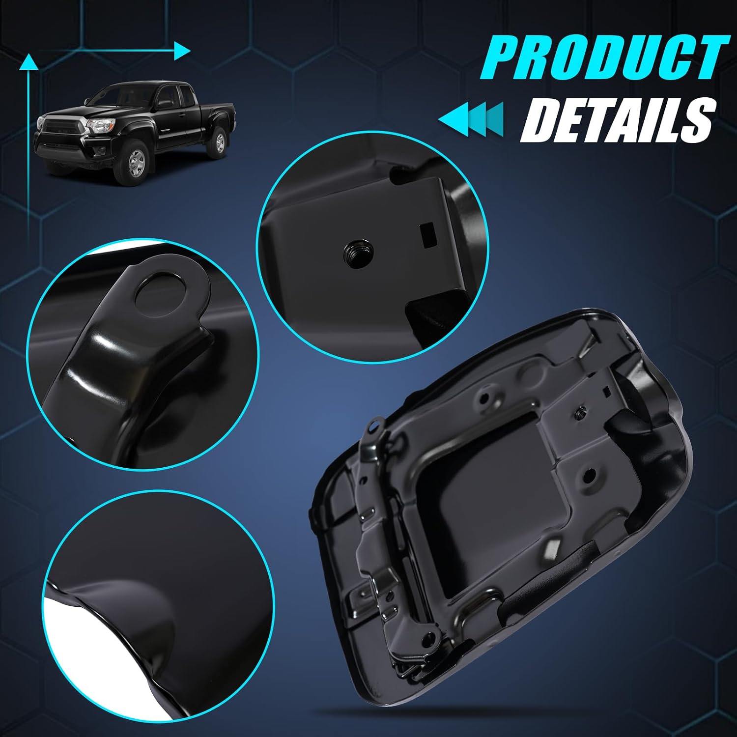 Fuel Filler Lid Fuel Gas Door Cover Compatible with 2016-2023 Toyota Tacoma 6 ft bed Replace 77305-04090