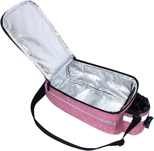 Miniatura 7 de RAYMACE - Bolsa trasera para bicicleta con faro trasero, bolsa para bicicleta para llevar artículos calientes o fríos