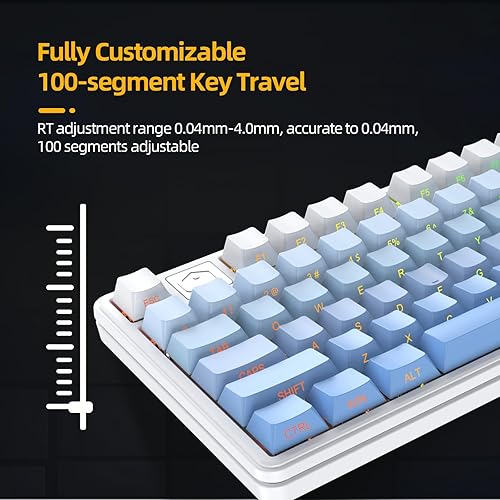 Miniatura 6 de NA87PRO - Teclado magnético con cable de 87 teclas, RGB, teclado para juegos de disparo rápido intercambiable en caliente para WinMacGamer-Blanco