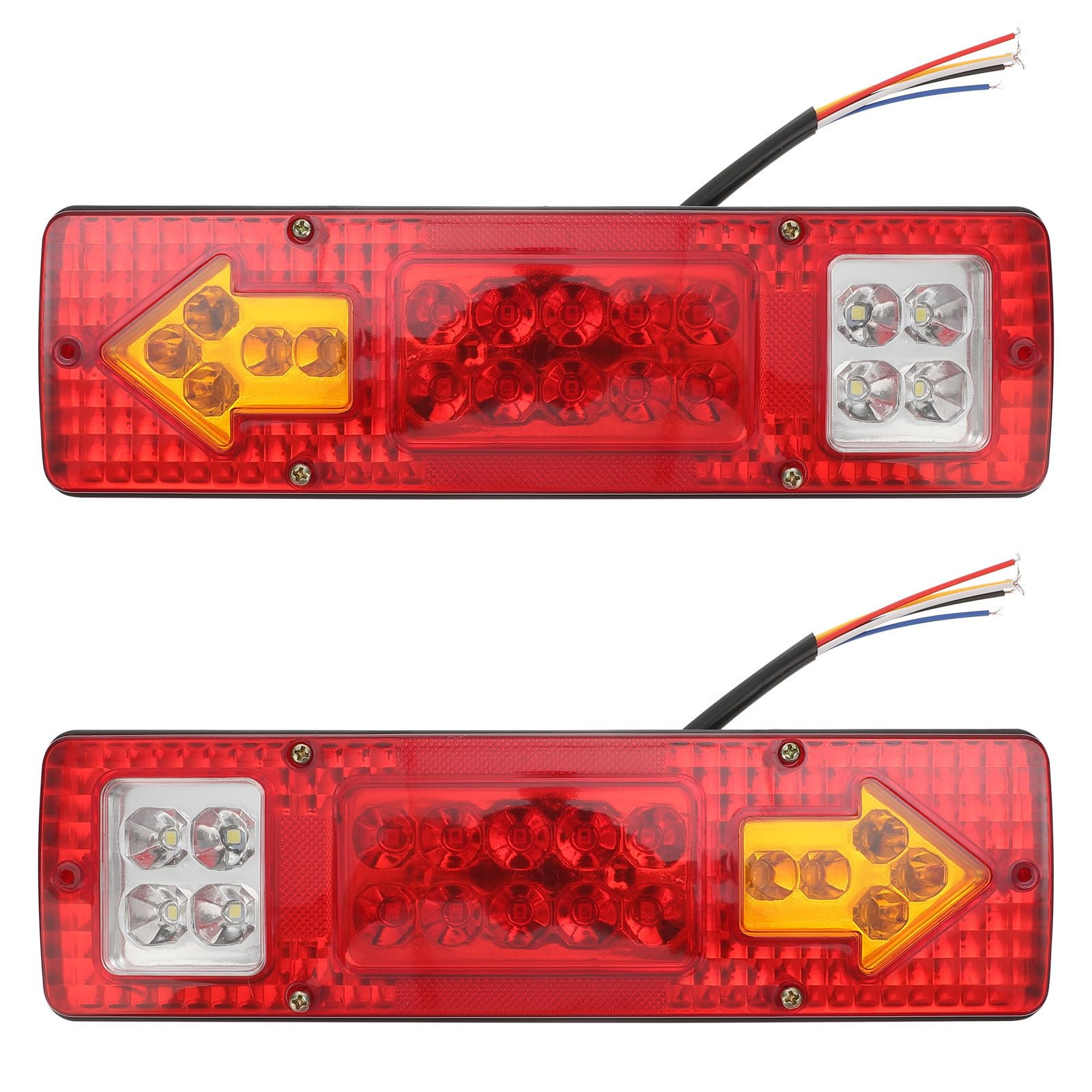 2 Piezas Luces Traseras LED Rojas de 12 V 3 W, Remolque