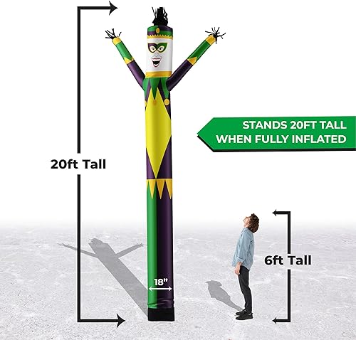 Miniatura 18 de LookOurWay Air Dancers Inflatable Tube Man Attachment - Wacky Waving Inflatable Dancing Tube Guy for Business Promotion - Blower Not Included Duende