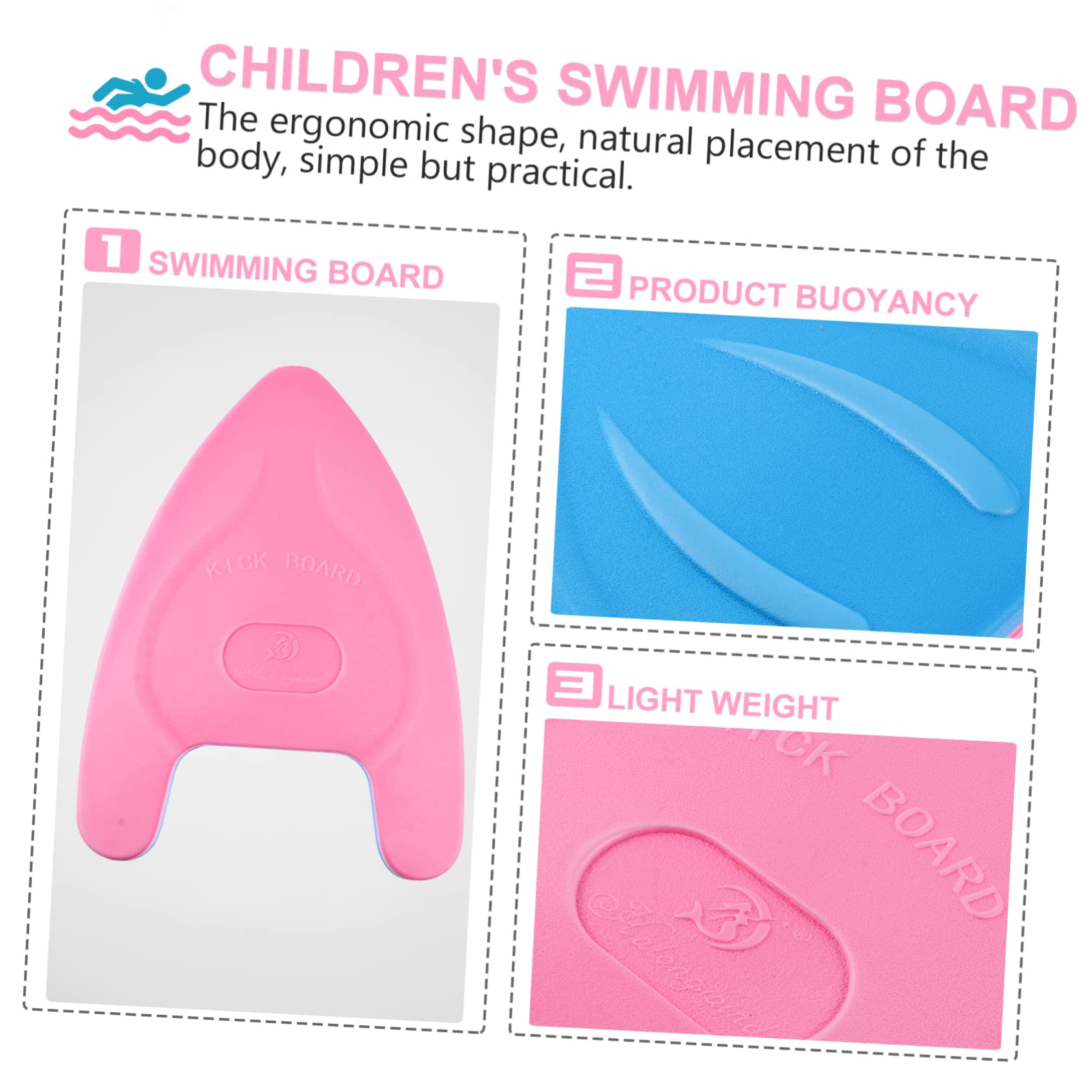 GOOHOCHY 2 Pcs Durable Kick Boards for Swimming Lightweight Floating Pads Buoyancy Boards for Beginners and Swim Training Selection Random Color