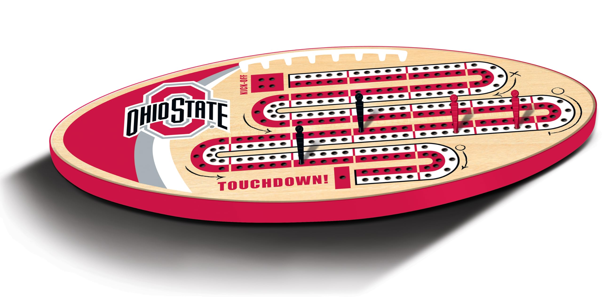 Masterpieces Officially Licensed NCAA Ohio State Buckeyes Wooden Cribbage Game for Adults