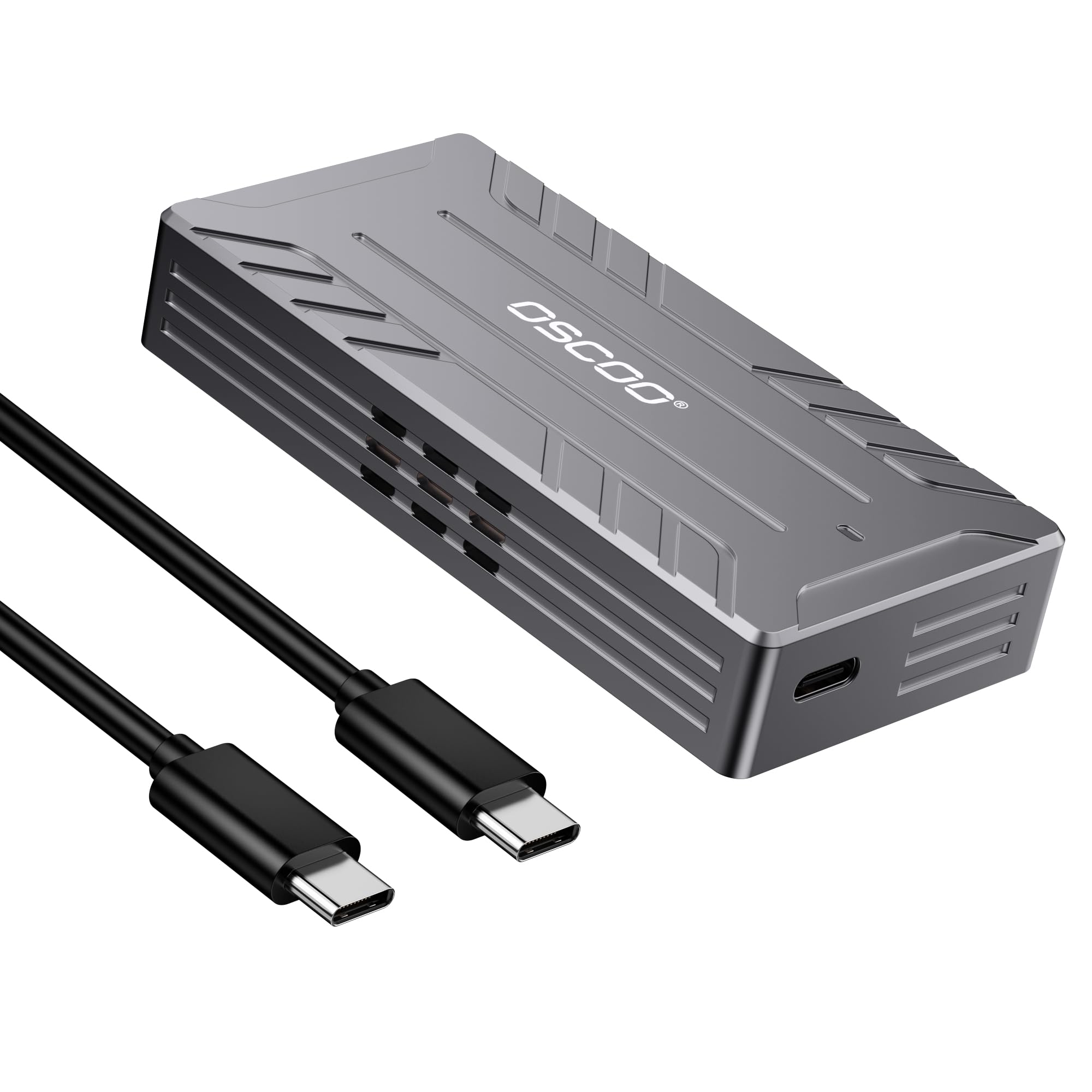 Carcasa M.2 NVMe 40Gbps con Ventilador Activo Thunderbolt 4 | Para M2 2242 2260 2280, NVMe con ventilador de refrigeración integrado, compatible Pro/Max, MacBook,PC,Windows