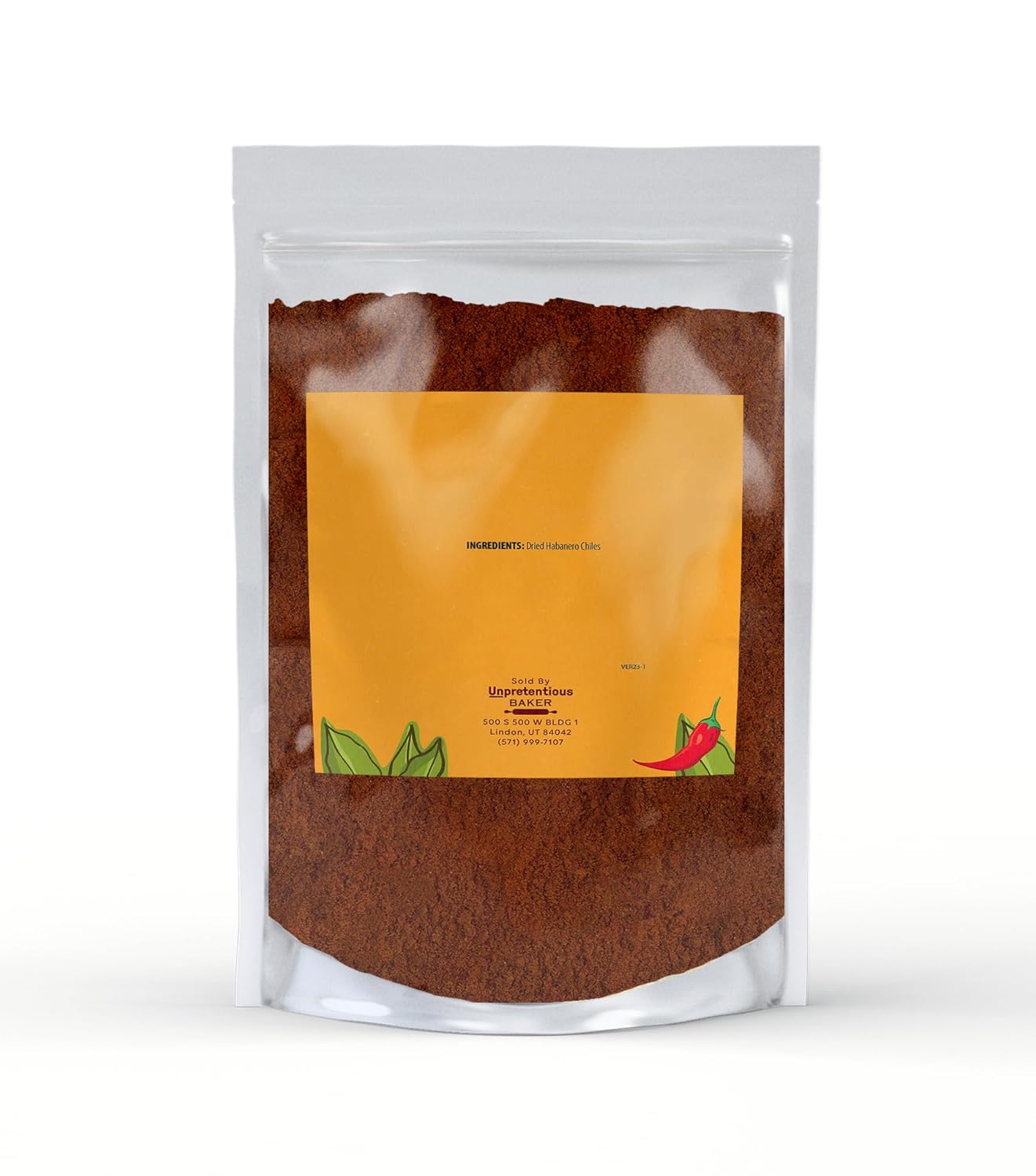 Unpretentious Habanero Powder, Hot & Spicy, Chili & Sauces, Mexican Cuisine (1 Pound) (Pack of 2)