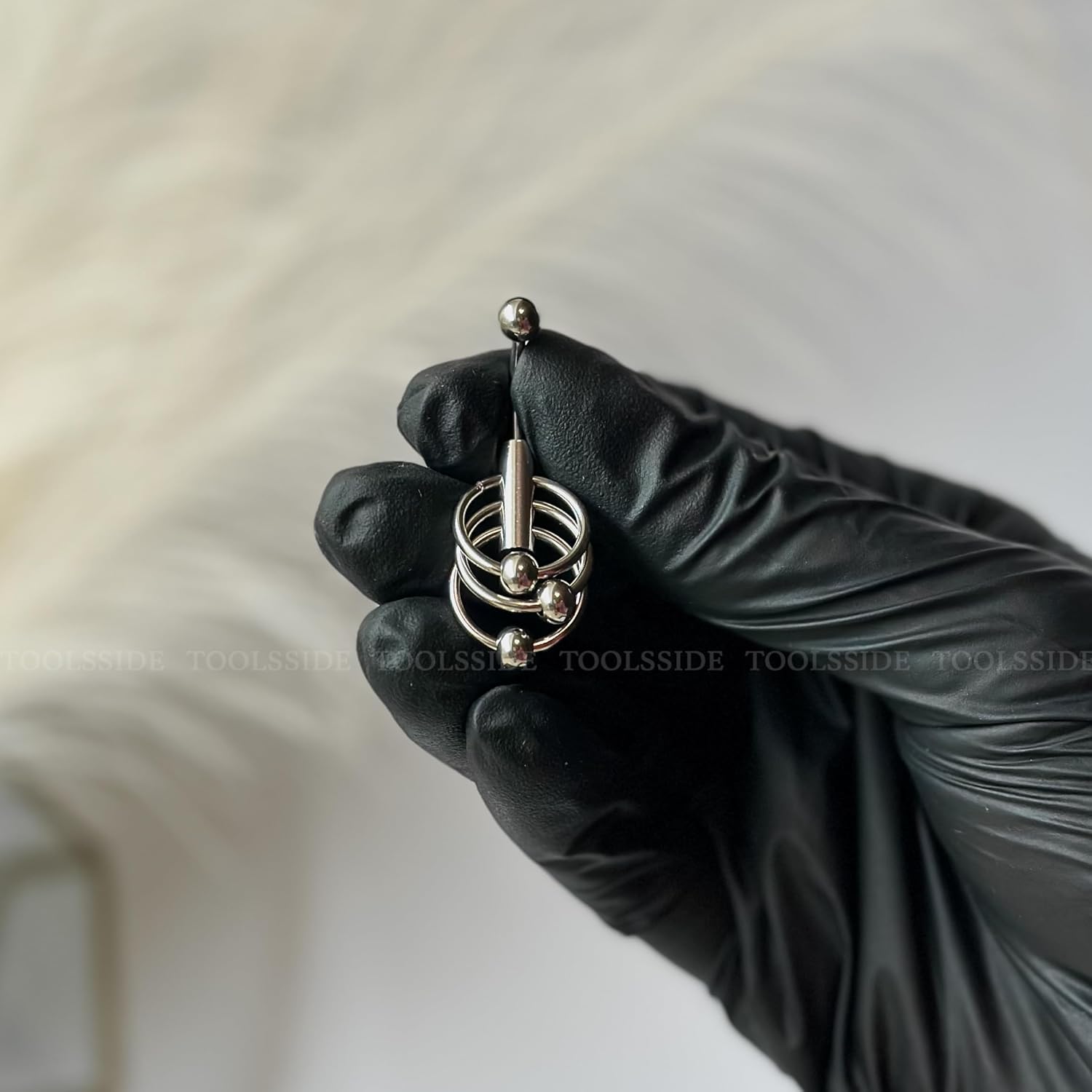 TOOLSSIDE VCH Piercing Jewelry with Three Rings Stainless Steel Belly Button Ring Navel Piercing Jewelry Belly Rings for Women 14G Belly Button Piercing - Image 6