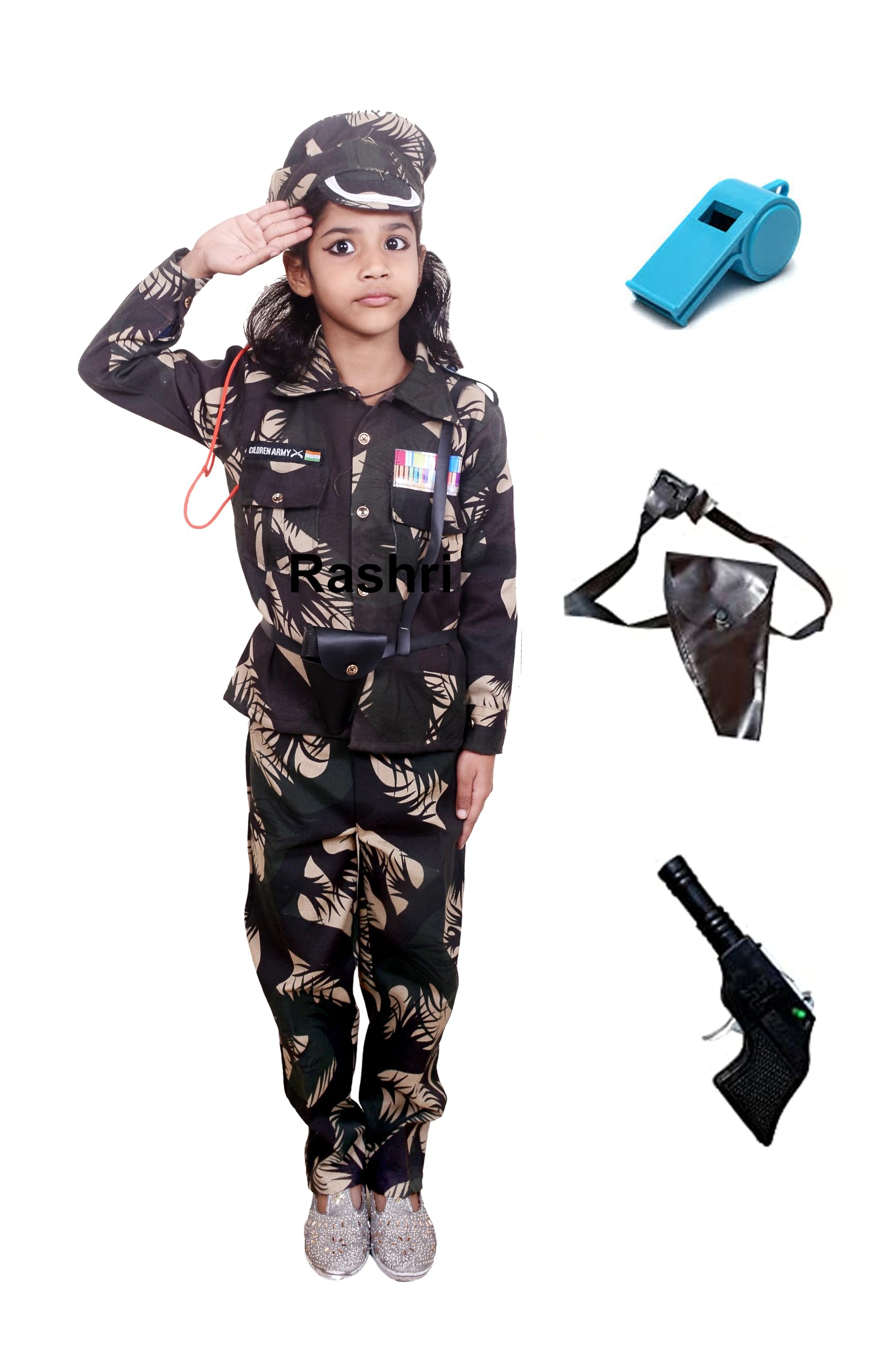 RASHRI ; One For All Polyester Fancy Dresses Costumes For School Fancy Dress Competition Annual Function Role Indoors For Boys And Girl (6-8 Years, Army) (B0BTDLT7N1) Amazon Price History, Amazon Price Tracker