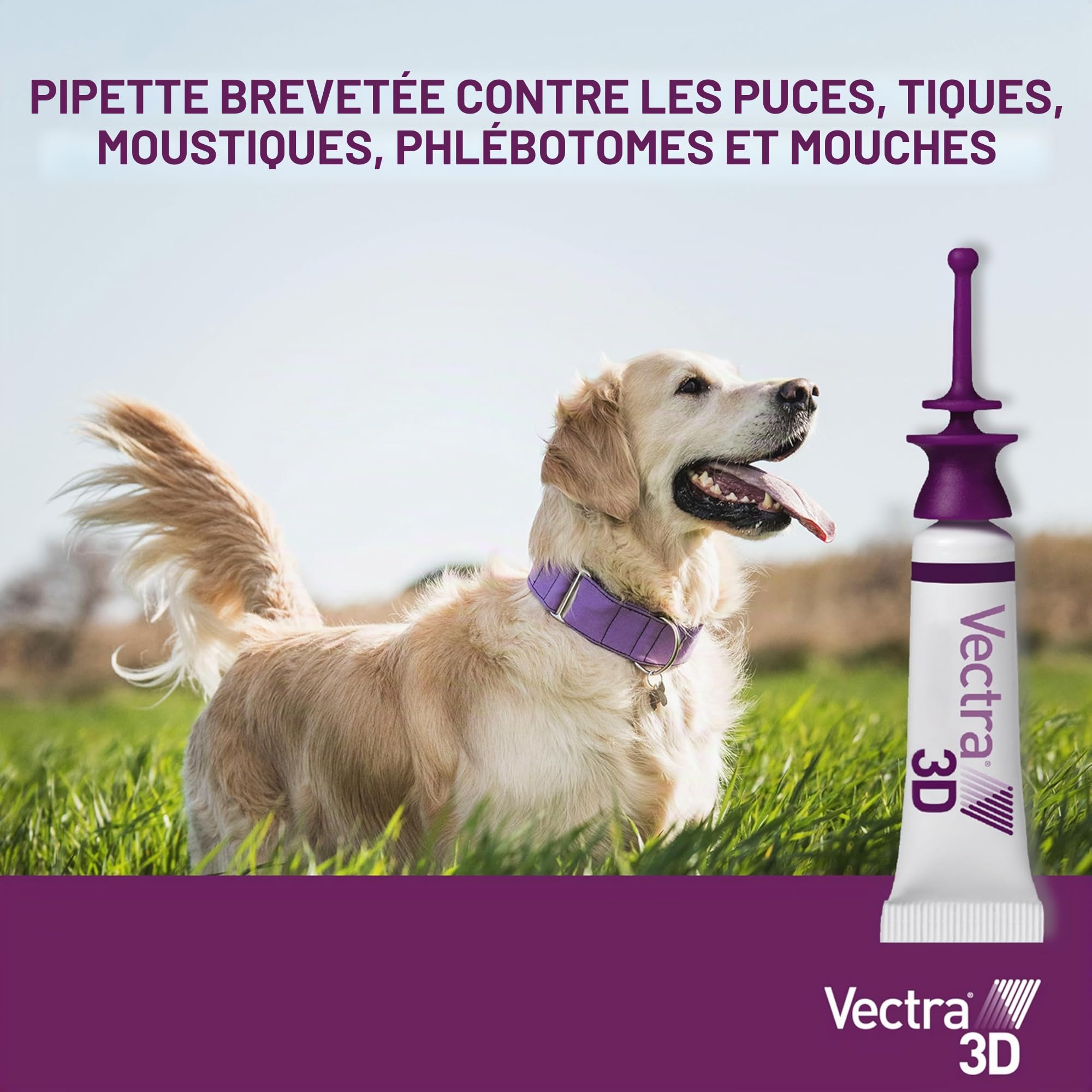 Vectra Vectra 3D Spot-on Solution 3 pipettes 8 ML pour Chiens 40 kg Rouge