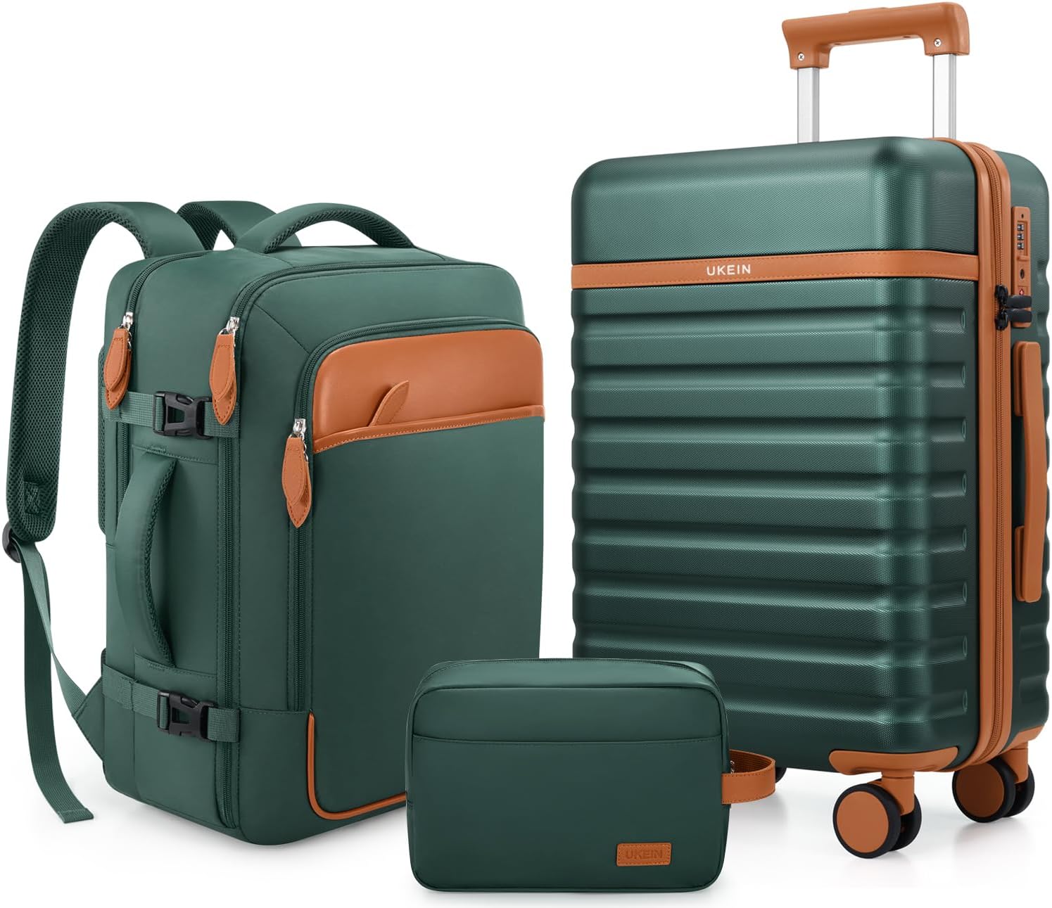 UKEIN Luggage Sets 3 Piece, Carry On Luggage 20In With Spinner Wheels,PC Hardsid