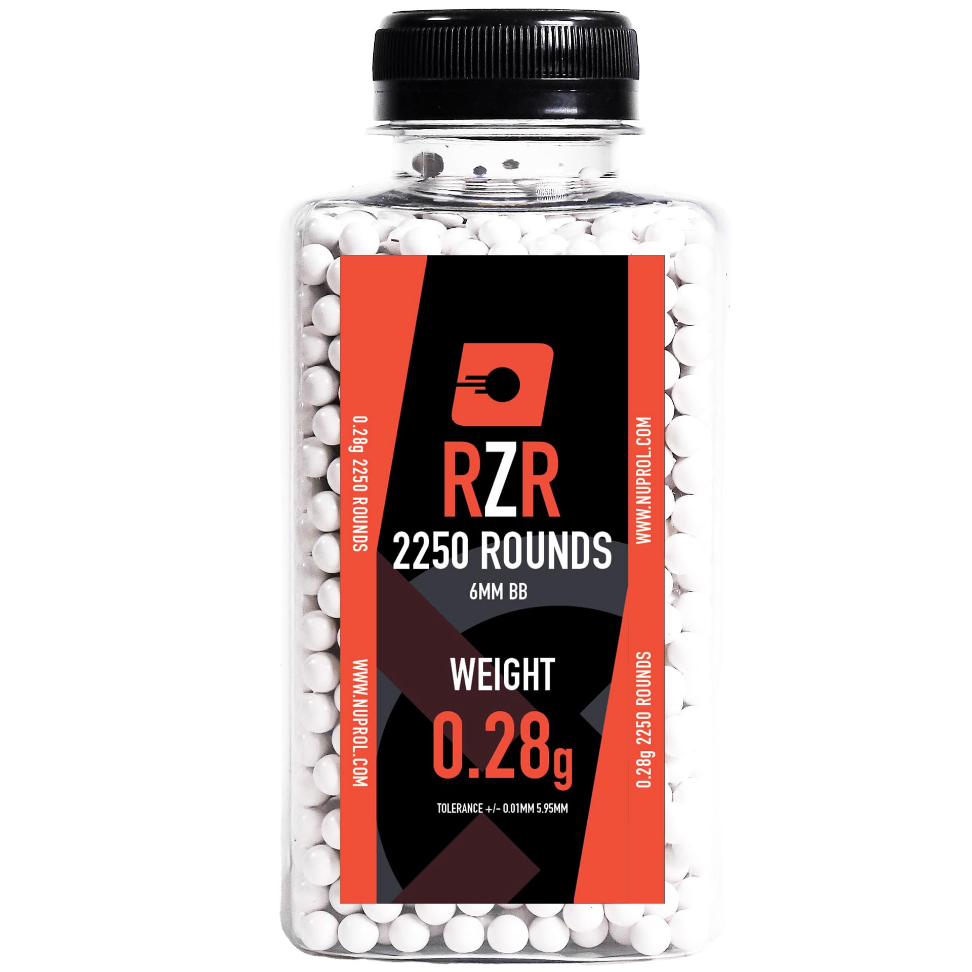 NUPROL RZR 0.28g 2250R 6mm Airsoft BBs Ammo Low Tolerance High Performance 5.95mm +/-0.01mm