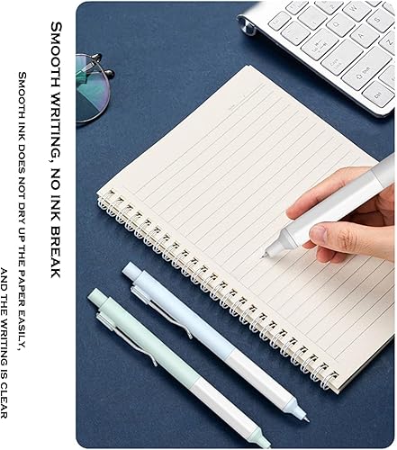 Miniatura 7 de DUNBONG Bolígrafos de gel retráctiles, punta fina de 0.020 in, bolígrafos de gel de tinta negra, caja de 4 bolígrafos (4)