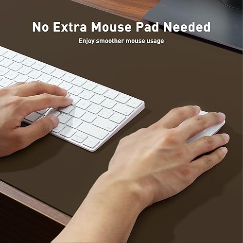 Miniatura 180 de Aothia Tapete protector de escritorio, alfombrilla para mouse, antideslizante, impermeable, de piel sintética, secante de escritorio, para Verde