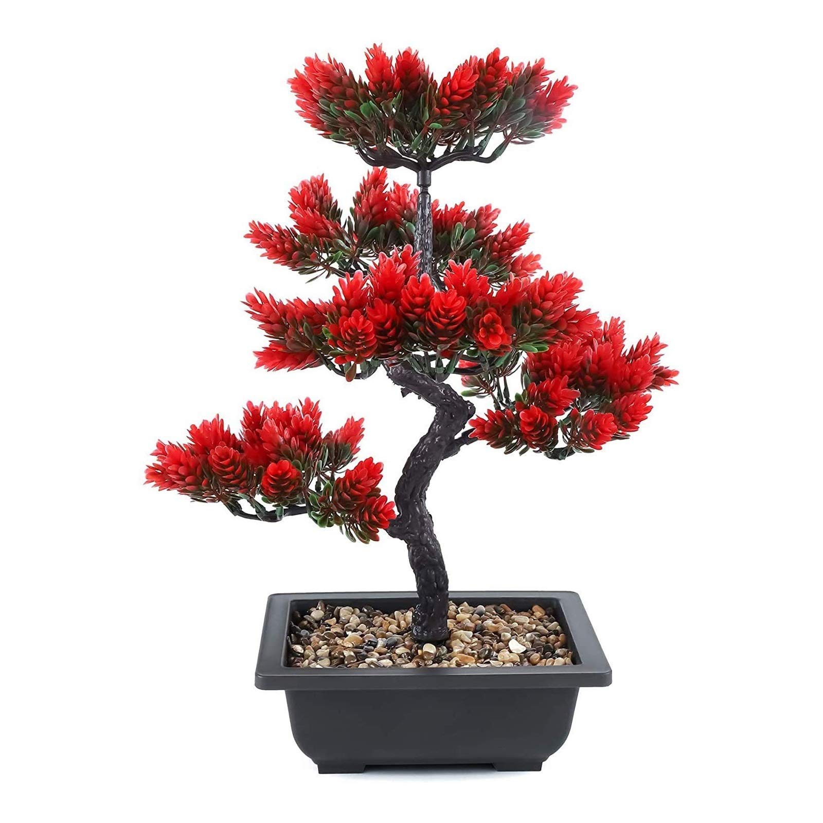 Sztuczne rośliny, kreatywne drzewko bonsai, dekoracja nie blaknie, nie blaknie, doniczka do nawadniania, do biura, domu, tworzywo sztuczne, drzewo symulacyjne 40 cm / F