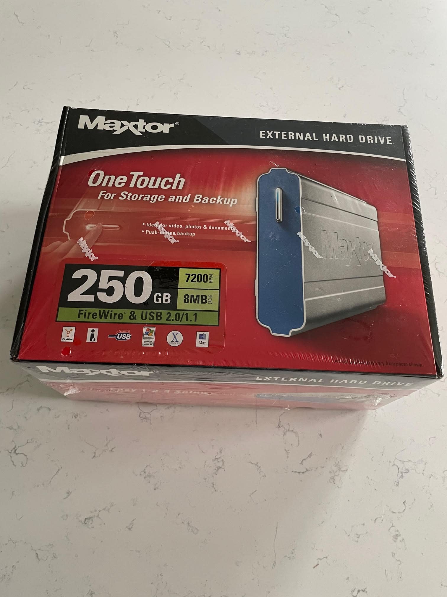Maxtor A01A250 OneTouch 250 GB FireWire and USB External Hard Drive