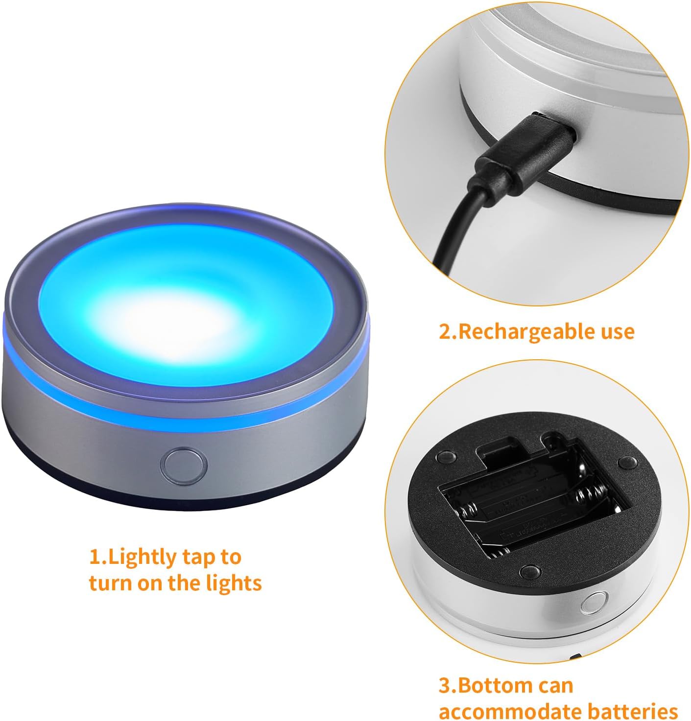 Crystal Heart Gift for Sister from Brother or Sister – Birthday, Christmas, Valentine’s Day & Mother’s Day Gifts for Sisters with Colorful LED Light Base (Sister Gift) - Image 6