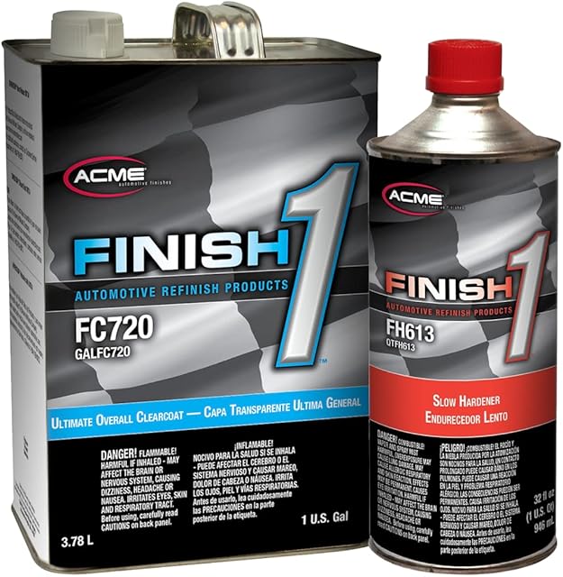 SHERWIN WILLIAMS Finish 1 Ultimate Overall Clearcoat, FC720, 1GAL /with Hardener (Hardener Slow - FH613)