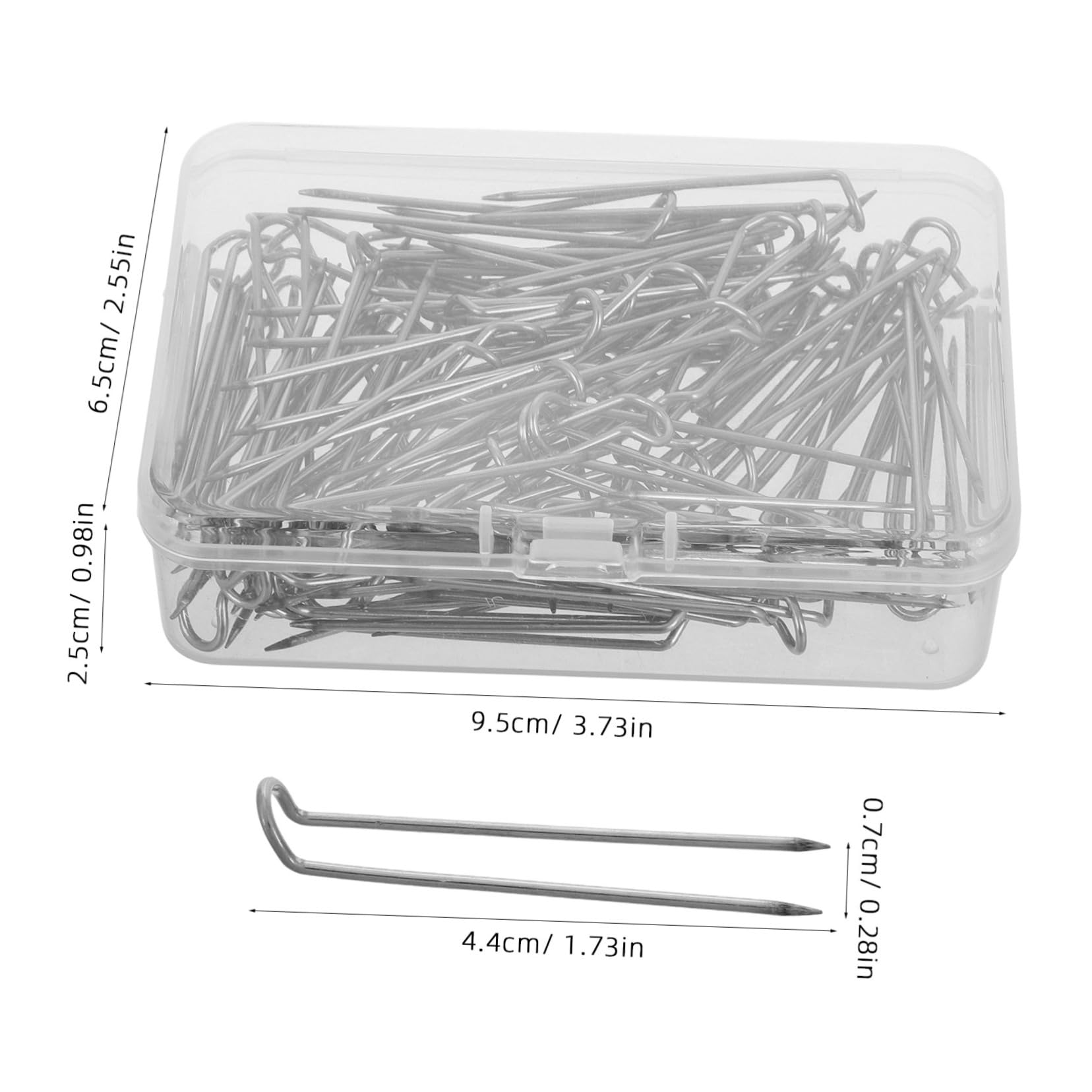 VILLCASE High Temperature Wire Jump Rings 100 Pcs u Shaped Pins Ceramic Jewelry Hanging Burning Bracket Large Paper Clip Jumbo