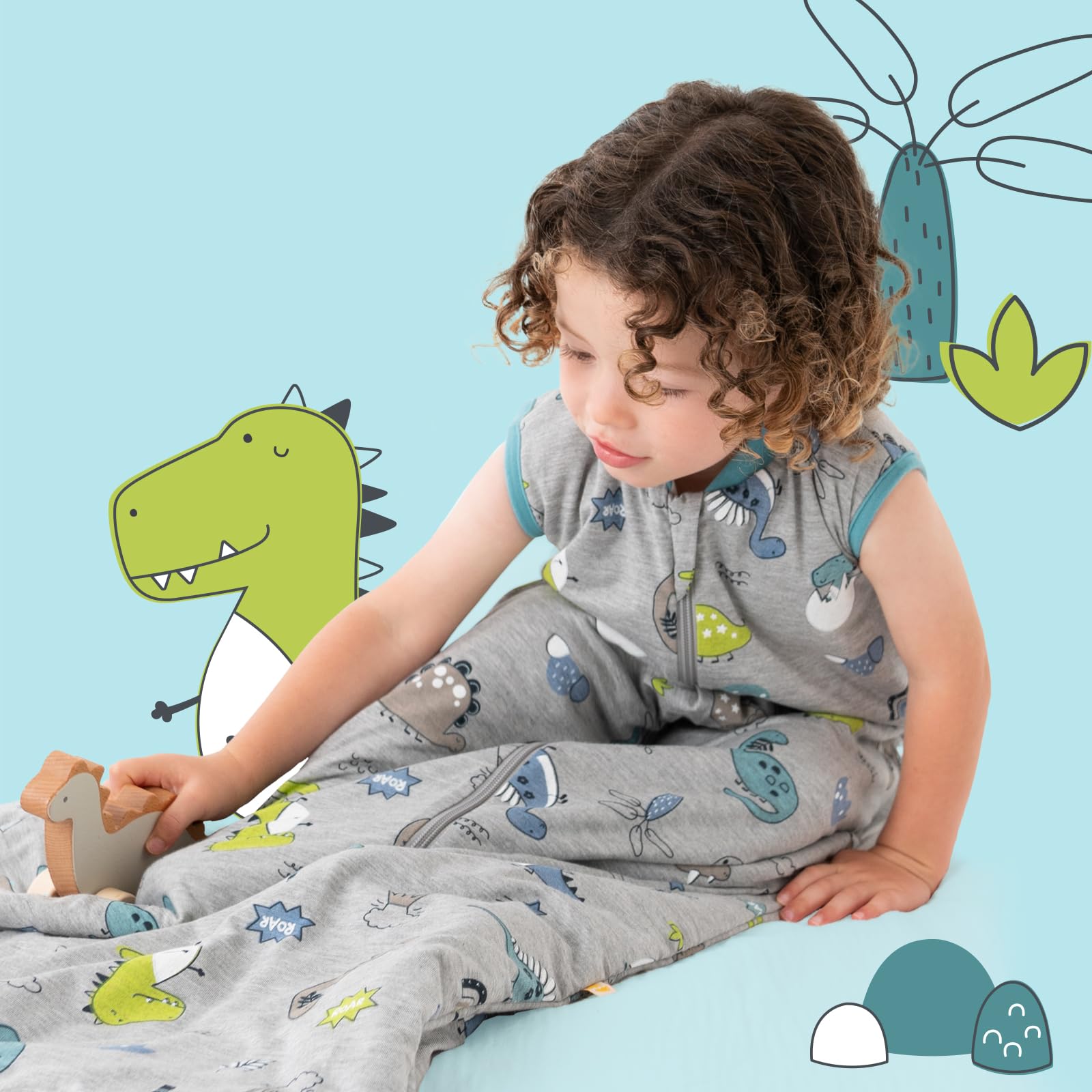 schlummersack Baby Kinder Schlafsack Ganzjahr | annehmbare Ärmel, gefüttert, Ganzjahresschlafsack, 2.5 Tog