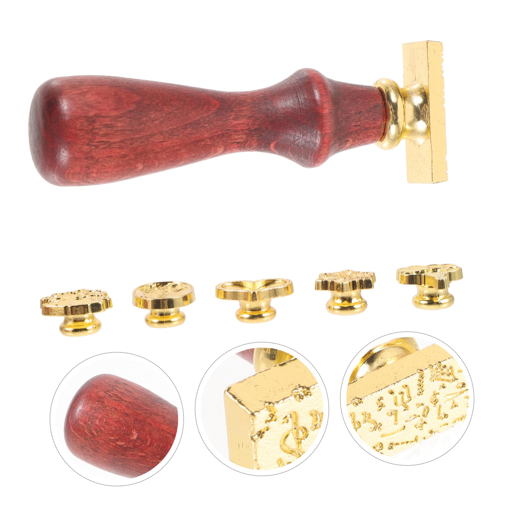 DOITOOL 5 Sätze Vintage Siegellackstifte Wachsstempel Briefstempel Lacksiegel Stempel hochzeitsdeko briefumschläge dekoration Wachssiegelstempel DIY-Dekorstempel Metall