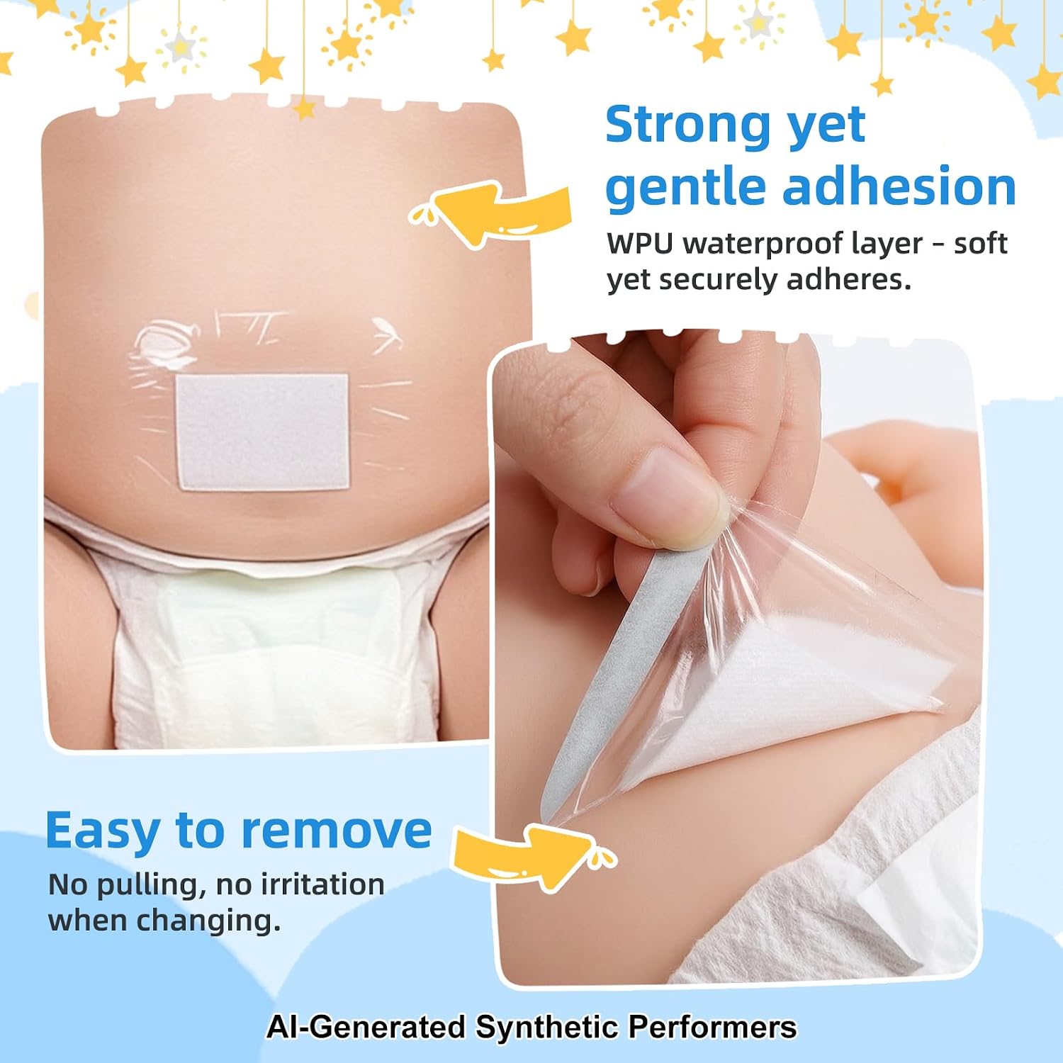Baby Belly Band & Umbilical Stickers Set for Newborn image 5