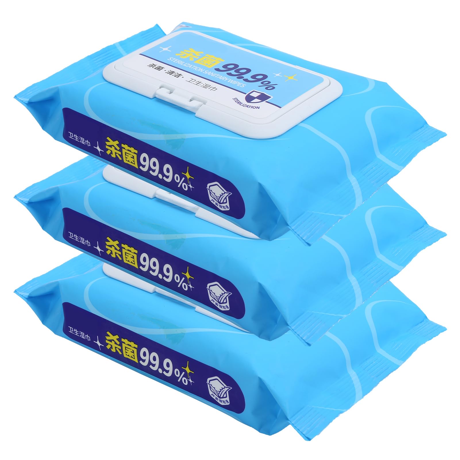 Salviette umidificate 3 sacchetti Salviette detergenti delicate Delicate sulla pelle Nessuna irritazione per le Pelle del viso Adulti Studenti Tasso di pulizia non tessuto del