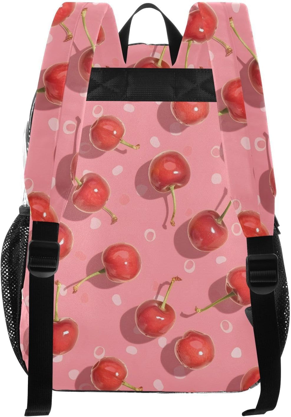 Fresh Cherry Polka Dot Clear Backpack Heavy Duty See Through Transparent PVC BookBag for Kids Boy Girl Adult School Work