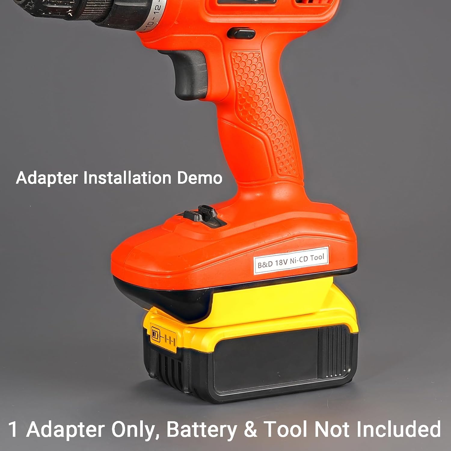 Adapter Only for Black & Decker Firestorm 18V Ni-CD Tools (Not for 18V or 20V Li-ion Tools) - Compatible with DeWalt 20V MAX Li-Ion Batteries for Powering, No Charging Function, 1 Adapter Only