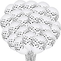 Vista 1 de 30 globos de notas musicales, globos de decoración de fiesta musical, globos de látex de 12 pulgadas para decoración de fiesta de cumpleaños